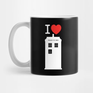 I ♥︎ Doctor Who (white-out) Mug